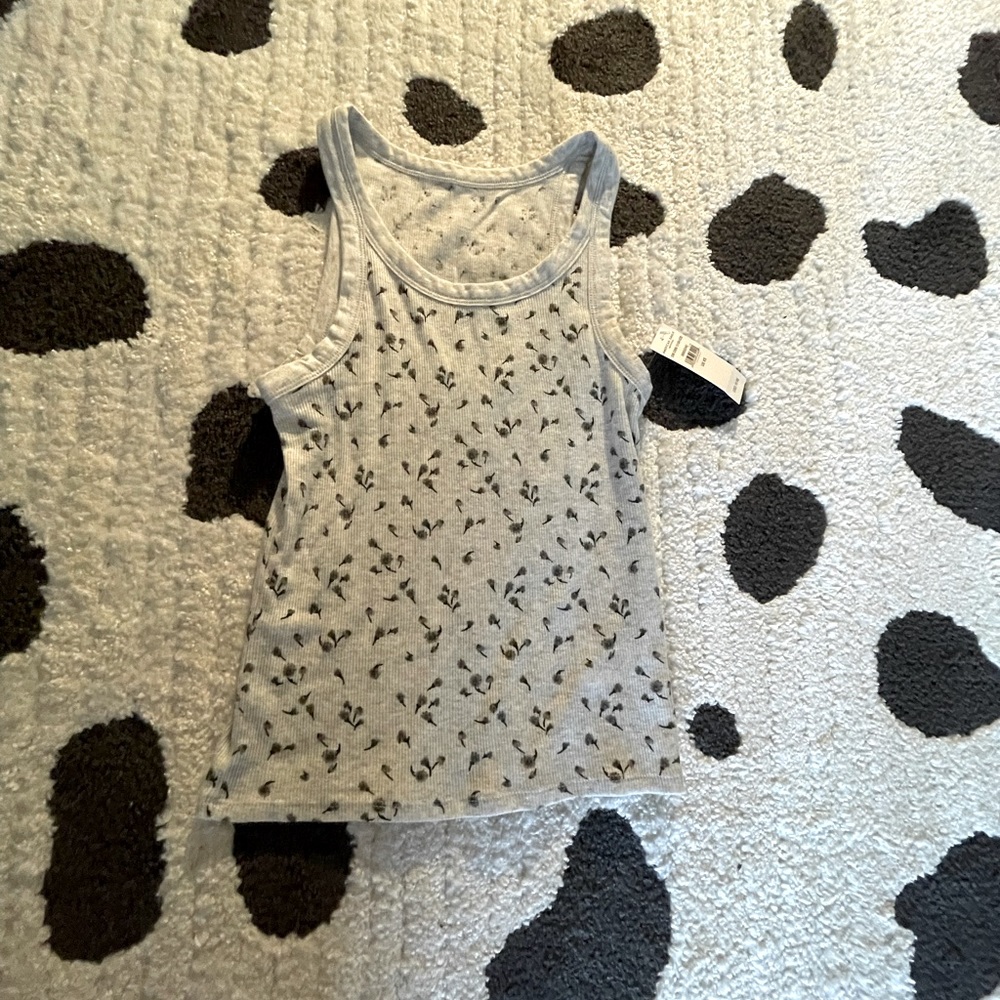 Grey and black tank top
